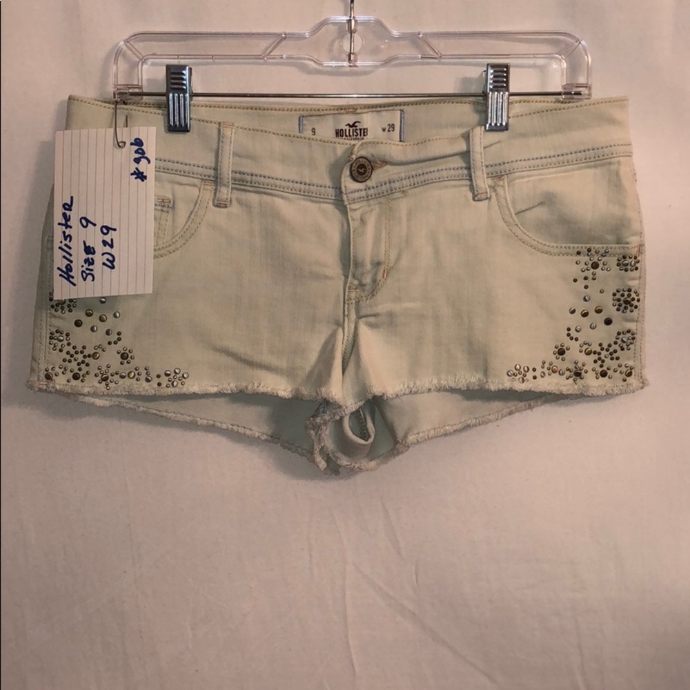Hollister sz 9 waist 29 embellished fringed shorts